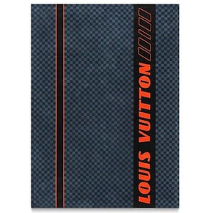 Louis Vuitton Drap Bain Damier Cobalt Race Blue Classic Logo Bath Beach Towel